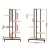 Artiss 6 Tier Metal Plant Stand Zigzag Flower Pot Shelf, E1 Particle Board, 125cm Tall, Indoor Outdoor Display, Natural