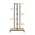 Artiss 6 Tier Metal Plant Stand Zigzag Flower Pot Shelf, E1 Particle Board, 125cm Tall, Indoor Outdoor Display, Natural