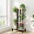 Artiss 4-Tier Plant Stand, Zigzag Design, Metal Frame & Particle Board, Indoor/Outdoor Use, 40x23x75cm, Black/Oak