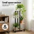 Artiss 4-Tier Plant Stand, Zigzag Design, Metal Frame & Particle Board, Indoor/Outdoor Use, 40x23x75cm, Black/Oak