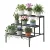 Artiss 3-Tier Metal Plant Stand - Black, 70x60x62.5cm, Indoor/Outdoor, Space-Saving Design, Holds 60kg, Modern