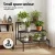 Artiss 3-Tier Metal Plant Stand - Black, 70x60x62.5cm, Indoor/Outdoor, Space-Saving Design, Holds 60kg, Modern
