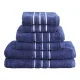 6 Pack Navy Bath Towels Set, 100% Cotton, 650GSM, Ultra Soft, Highly Absorbent, 2 Bath Towels, 2 Hand Towels