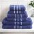 6 Pack Navy Bath Towels Set, 100% Cotton, 650GSM, Ultra Soft, Highly Absorbent, 2 Bath Towels, 2 Hand Towels
