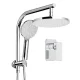 Cefito 9" Rain Shower Head Set with Handheld, High Pressure Mixer Tap, Solid Brass, Chrome Finish, 3 Spray Modes