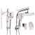 Cefito 9'' Rain Shower Head Set with Handheld, Solid Brass Twin Taps, High Pressure, Chrome Finish, 3 Spray Modes
