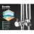 Cefito 9'' Rain Shower Head Set with Handheld, Solid Brass Twin Taps, High Pressure, Chrome Finish, 3 Spray Modes