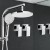 Cefito 9'' Rain Shower Head Set with Handheld, Solid Brass Twin Taps, High Pressure, Chrome Finish, 3 Spray Modes
