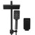 Cefito 8" Rain Shower Head Set Matte Black, Solid Brass, High Pressure Square Handheld, Mixer Tap, 5-Year Warranty