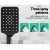 Cefito 8'' Rain Shower Head Set Matte Black, Solid Brass, High Pressure, Square Overhead & 3-Function Handheld