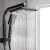 Cefito 8'' Rain Shower Head Set Matte Black, Solid Brass, High Pressure, Square Overhead & 3-Function Handheld