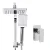 Cefito 8'' Square Rain Shower Head Set with Handheld, Solid Brass Mixer Tap, Chrome Finish, High Pressure, 3 Spray Modes