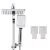 Cefito 8'' Square Rain Shower Head Set with Handheld, High Pressure, Solid Brass, Chrome, 3 Spray, Tap Set