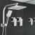 Cefito 8'' Square Rain Shower Head Set with Handheld, High Pressure, Solid Brass, Chrome, 3 Spray, Tap Set
