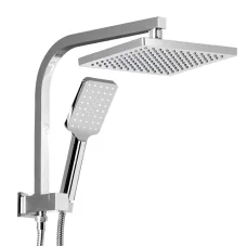 Cefito 8'' Rain Shower Head Set Square High Pressure Brass Chrome with Handheld, 3 Spray, 1.5m Hose, AU Standard