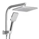 Cefito 8'' Rain Shower Head Set Square High Pressure Brass Chrome with Handheld, 3 Spray, 1.5m Hose, AU Standard