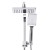 Cefito 8'' Rain Shower Head Set Square High Pressure Brass Chrome with Handheld, 3 Spray, 1.5m Hose, AU Standard