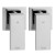 Cefito Shower Twins: Premium Chrome Brass Wall Bath Taps with Hot/Cold Markings, WaterMark Certified, Leak-Proof Design