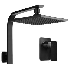 Cefito 8" Rain Shower Head & Mixer Set, Matte Black, WaterMark & WELS Certified, Solid Brass, High Pressure, Leak-Proof