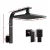 Cefito 8" Rain Shower Head & Wall Arm Set, Matte Black, High Pressure, WaterMark & WELS Certified, Brass Construction