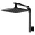 Cefito 8" Matte Black Rain Shower Head with Wall Arm, High Pressure, Solid Brass, WaterMark & WELS Certified