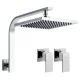 Cefito 8" Rain Shower Head Set, Chrome Finish, Brass, WaterMark & WELS Certified, High Pressure, Leak-Proof Taps