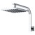 Cefito 8" Rain Shower Head with Wall Arm - High Pressure Chrome, Solid Brass, WaterMark Certified, WELS 3-Star Rated