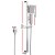 Cefito 3.1" High Pressure Handheld Shower Head Set Silver, ABS Brass, Adjustable Bar, 3 Spray Modes, Water Saving