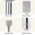 Cefito 3.1" High Pressure Handheld Shower Head Set Silver, ABS Brass, Adjustable Bar, 3 Spray Modes, Water Saving