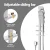 Cefito 3.1" High Pressure Handheld Shower Head Set Silver, ABS Brass, Adjustable Bar, 3 Spray Modes, Water Saving