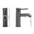 Cefito Matte Black Bathroom Basin Mixer Tap - Round Brass Faucet with 35mm Drip-Free Ceramic Cartridge, 192x150mm