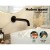 Cefito Matte Black Wall-Mounted Bath Spout Tap, Solid Brass, Anti-Splash Aerator, Easy Install, 5-Year Warranty