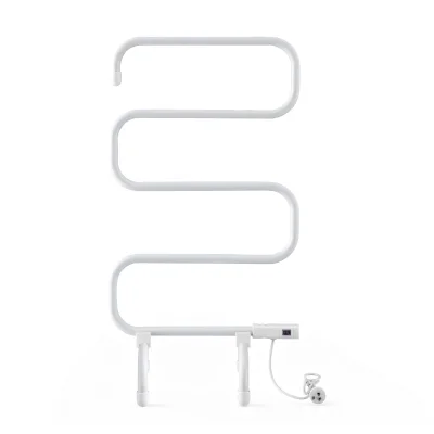 Devanti Heated Towel Rail 2-in-1 Freestanding/Wall-Mounted, S-Shape, 100W, Carbon Steel, Fast Heat, 40-55°C