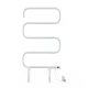 Devanti Heated Towel Rail 2-in-1 Freestanding/Wall-Mounted, S-Shape, 100W, Carbon Steel, Fast Heat, 40-55°C