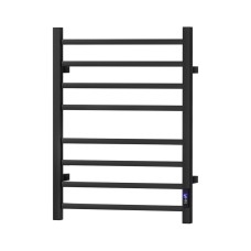 Devanti Heated Towel Rail 8-Bar Carbon Steel Electric Warmer Rack with Timer, Waterproof, Black, 40-55°C, 105W Devanti Heated Towel Rail 8-Bar Carbon Steel Electric Warmer Rack with Timer, Waterproof, Black, 40-55°C, 105W