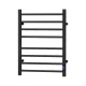 Devanti Heated Towel Rail 8-Bar Carbon Steel Electric Warmer Rack with Timer, Waterproof, Black, 40-55°C, 105W