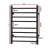 Devanti Heated Towel Rail 8-Bar Carbon Steel Electric Warmer Rack with Timer, Waterproof, Black, 40-55°C, 105W