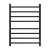 Devanti Heated Towel Rail 8-Bar Carbon Steel Electric Warmer Rack with Timer, Waterproof, Black, 40-55°C, 105W