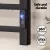 Devanti Heated Towel Rail 8-Bar Carbon Steel Electric Warmer Rack with Timer, Waterproof, Black, 40-55°C, 105W