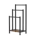 Devanti 3 Tier Freestanding Towel Rack Rail, Steel Frame with MDF Shelf, 40x28x80cm Bathroom Organiser, Black