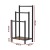 Devanti 3 Tier Freestanding Towel Rack Rail, Steel Frame with MDF Shelf, 40x28x80cm Bathroom Organiser, Black