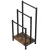 Devanti 3 Tier Freestanding Towel Rack Rail, Steel Frame with MDF Shelf, 40x28x80cm Bathroom Organiser, Black