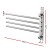 Devanti 4 Bar Stainless Steel Towel Rail Rack Holder, Wall Mounted Swivel Design with Hook, 36x25cm, Rust-Resistant