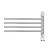 Devanti 4 Bar Stainless Steel Towel Rail Rack Holder, Wall Mounted Swivel Design with Hook, 36x25cm, Rust-Resistant