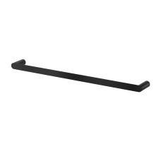 Devanti 600mm Wall Mounted Towel Rail Rack Holder, Single Bar, 304 Stainless Steel, Matte Black, Rust Resistant
