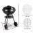 Grillz BBQ Charcoal Smoker, Heavy-Duty Steel, 50x44x72cm, Black - Portable Grill with Excellent Heat Retention