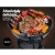 Grillz BBQ Charcoal Smoker, Heavy-Duty Steel, 50x44x72cm, Black - Portable Grill with Excellent Heat Retention