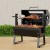 Grillz BBQ and Grill, Heavy-Duty Steel, 304 Stainless Steel Plate, 86x48x66cm, Black, 2-in-1 Charcoal Electric Sm