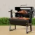 Grillz BBQ and Grill, Heavy-Duty Steel, 304 Stainless Steel Plate, 86x48x66cm, Black, 2-in-1 Charcoal Electric Sm