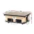 Grillz Ceramic Hibachi BBQ Grill, Diatomaceous Earth, 24x41x16.5CM, Portable Japanese Style, Dual Charcoal Chambers